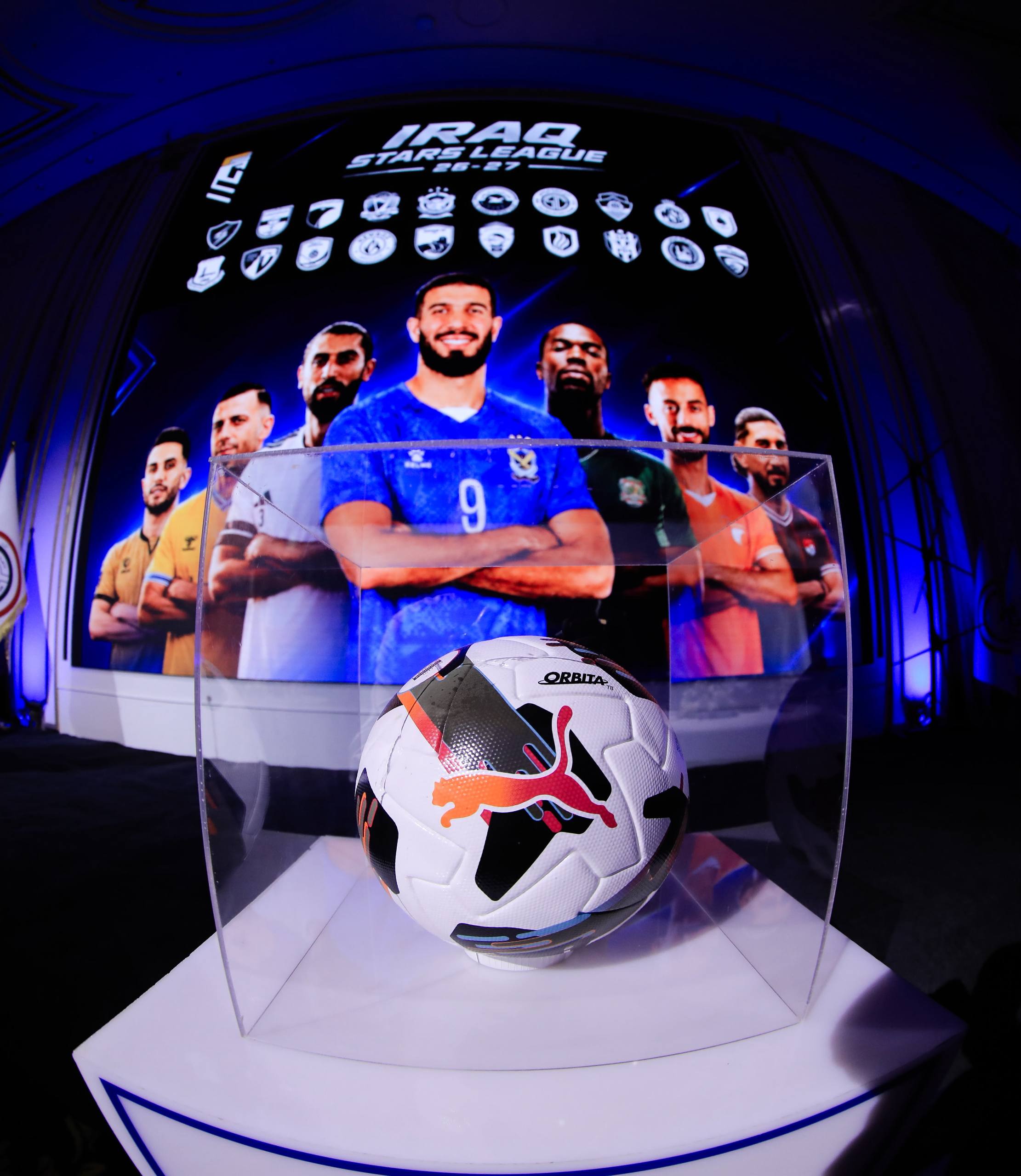 جانب مصور من الحفل الرسمي لتدشين دوري نجوم العراق للموسم 2026 - 2027